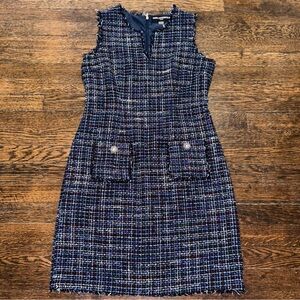 Karl Lagerfeld Navy Tweed Dress size 6